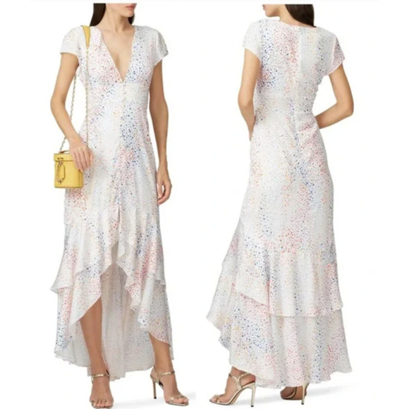 Hutch Multi Heart Dress Maxi Mermaid Flowy Hem US 4 - Picture 1 of 15
